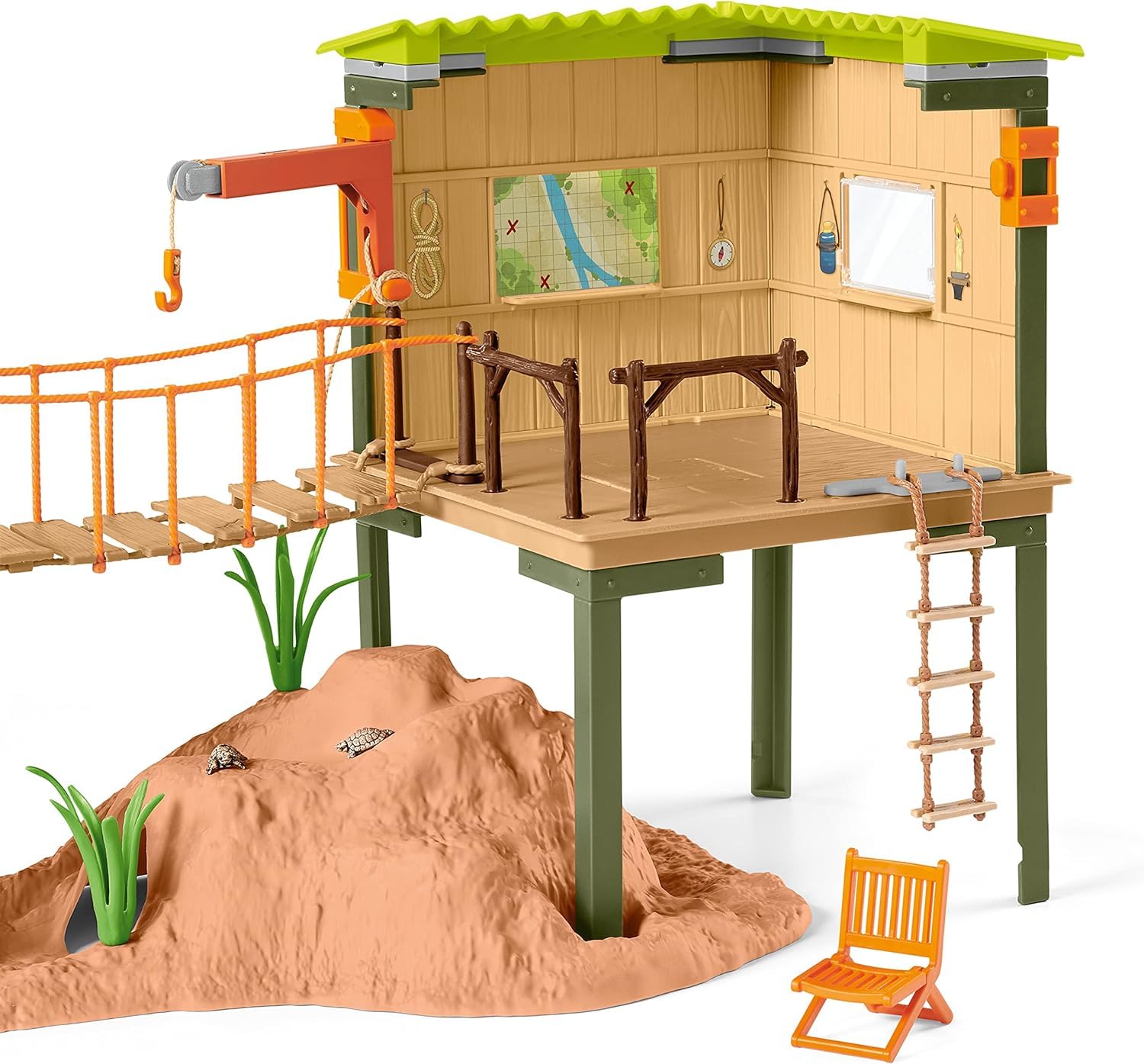 Schleich Wild Life 42507 — Set de Aventura en la Selva, 68 Piezas, Edición Especial NatGeo — Juego de Animales con Guardabosques y Animales de la Selva — Juguetes para Niños de 3 Años o Más