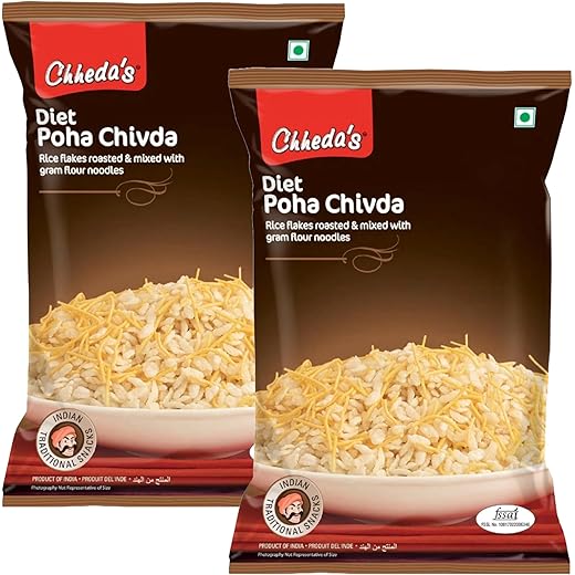 Chhedas Diet Poha Chivda Pack of 2 - 300g