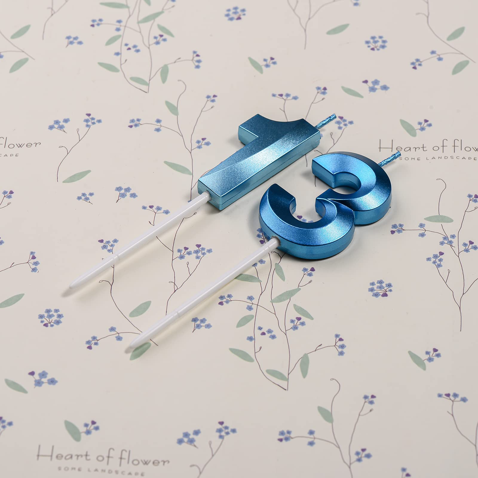 Velas azules de 13 cumpleaños, decoración para tartas con el número 13 para decoración de cumpleaños, decoración de fiestas