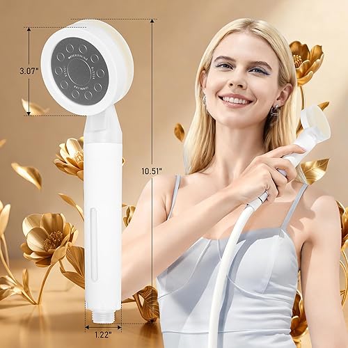 Miniatura 7 de Cabezal de ducha con filtro de spa para aromaterapia con vitamina C, con algodón PP, para eliminar el cloro, agua limpia para un mejor cuidado y