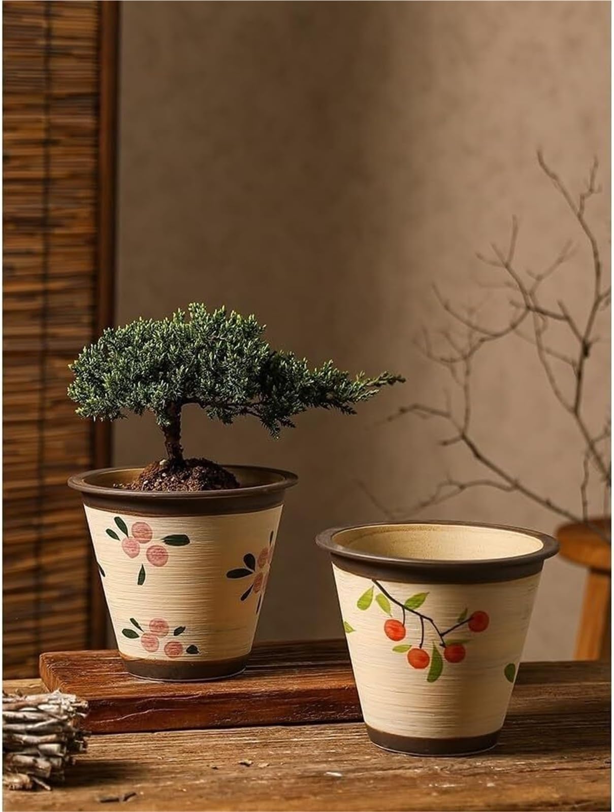 Vasi per piante da interno Vaso da fiori in ceramica floreale cinese dipinto a mano - for piante interno fatto a Decorazioni per veranda e spazi esterni