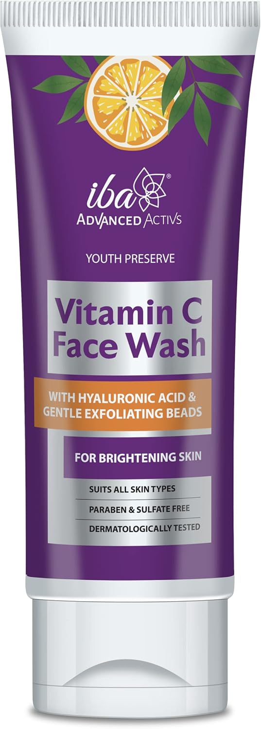 Iba Advanced Activs Youth Preserve Vitamin C Face Wash | No Parabens & Sulfates | High Foam | For Glowing Skin | Halal Certified & Vegan -100 ml Iba Advanced Activs Youth Preserve Vitamin C Face Wash | No Parabens & Sulfates | High Foam | For Glowing Skin | Halal Certified & Vegan -100 ml