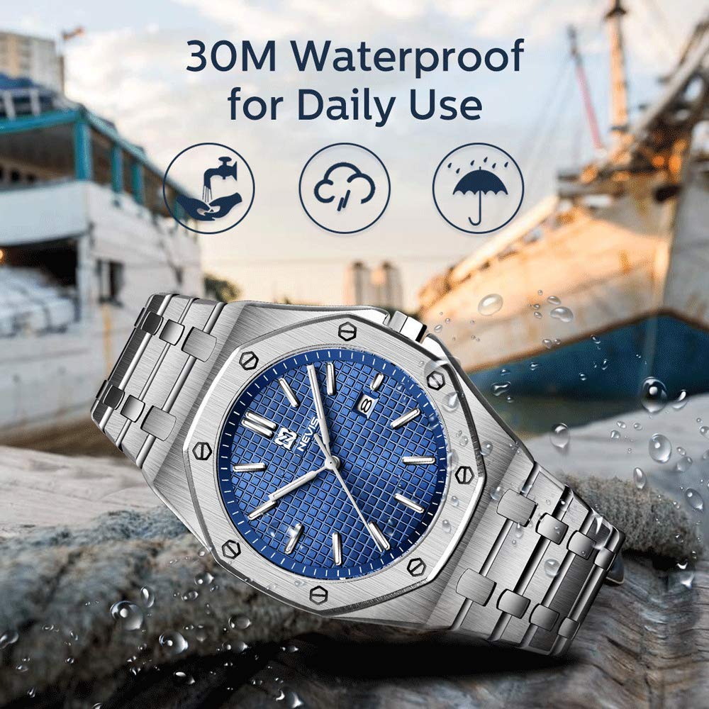 Miyota 8215 Parnis Oyster CADISEN C8053 Dress Watch Date Just