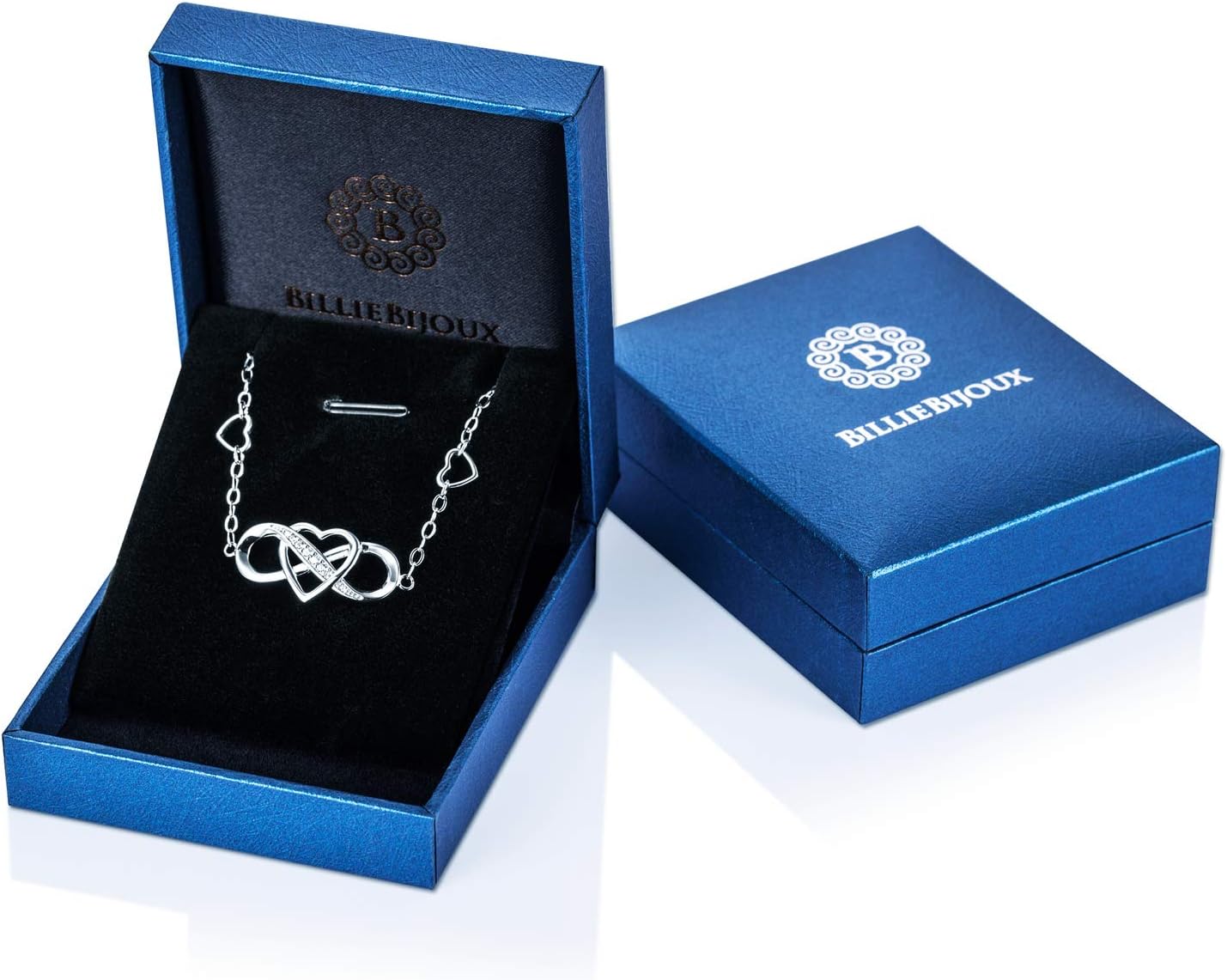 Billie Bijoux Women Bracelets 925 Sterling Silver Infinity Heart White Gold Plated Cubic Zirconia Adjustable Bracelet Best Gifts for Women - Image 7