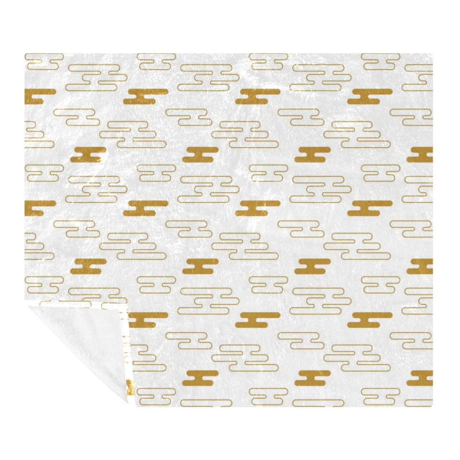 Couverture plaid nuage chinois en microfibre pour lit et canapé de 150x200 cm