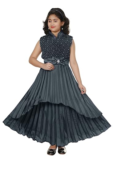 girls grey maxi dress