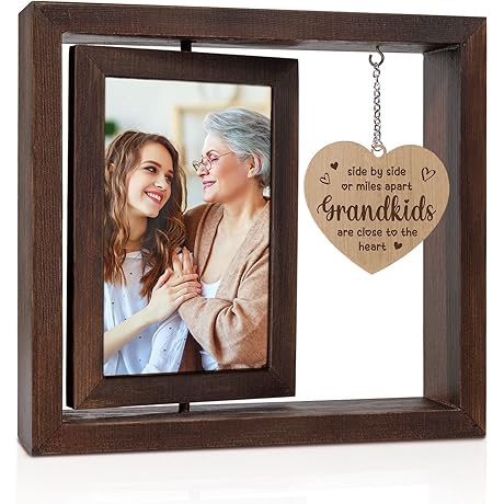 Personalized Wooden Rotating Picture Frame for Grandma: A Treasured Keepsake for Your Cherished Memories
