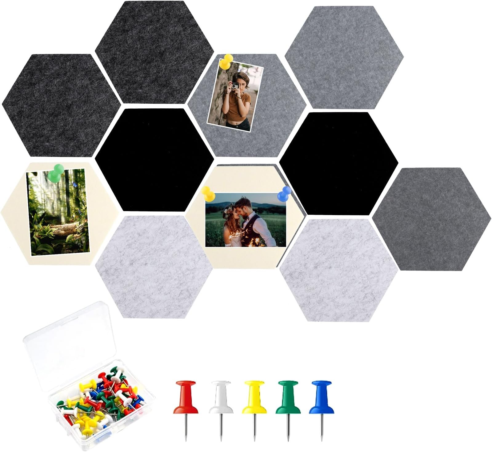 12 Stück Filz Pinnwand Streifen Selbstklebend - Mit 30 Nadeln Für Memo Board Wanddekoration