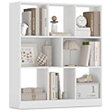 Custos Collection - Bookshelf, 3-Tier Bookcase, Book Shelf, Open Storage Shelf, 9.4 x 35.4 x 39.4 Inches, for Living Room, Home Office, Dining Room, Cloud White ULBC455W01