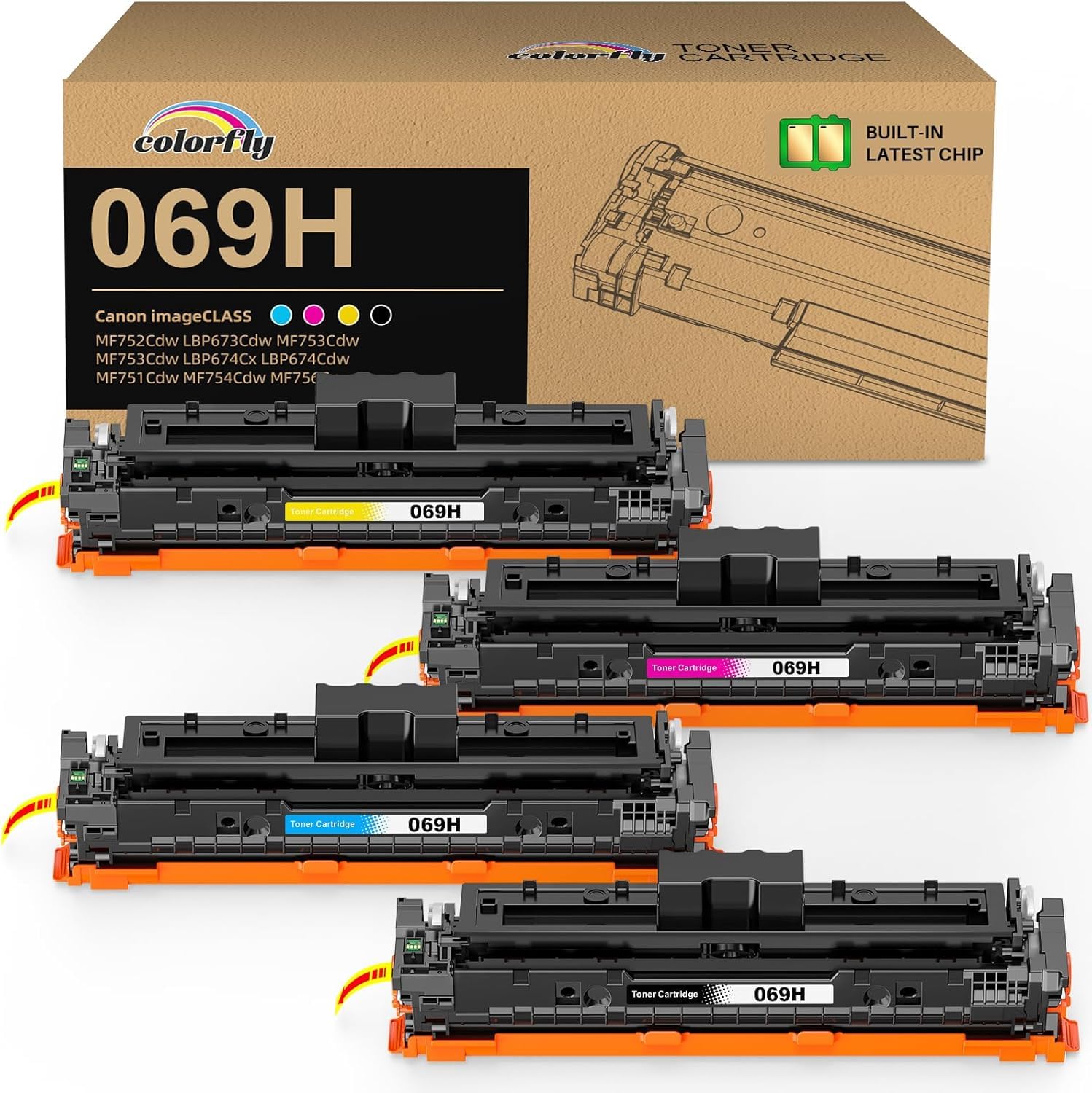 colorfly 069H 069 Toner kompatybilny z Canon 069H kartusz z tonerem (z chipem) do CRG-069H CRG-069 do imageCLASS MF752Cdw LBP673Cdw MF754Cdw LBP674Cx MF751Cdw MF753Cdw MF756Cx