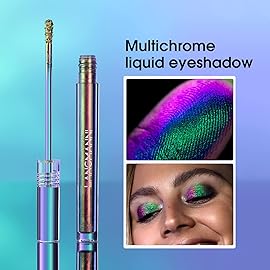 Jolilab Metallic Liquid Chameleon Eyeshadow, Multi-Dimensional Eye Looks, Long-lasting Holographic Glitter Multichrome Eyeshadows Makeup (Peacock+Wonder+Ember)
