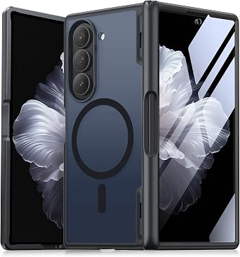 MOBOSI Magnetic for Z Fold 5 Case with Privacy Screen Protector,Black | Compatible with Magsafe, Full-Body Slim Coverage Hinge Protection, Shockproof Phone Cover