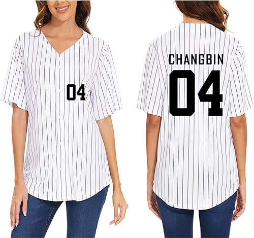 Miniatura 9 de DHSPKN Stray Kids Domin ATE Album Merch Rockstar 8th Baseball Shirt Felix Jisung Hyunjin Minho Bangchan Changbin Concerts Tee Unisex Tops