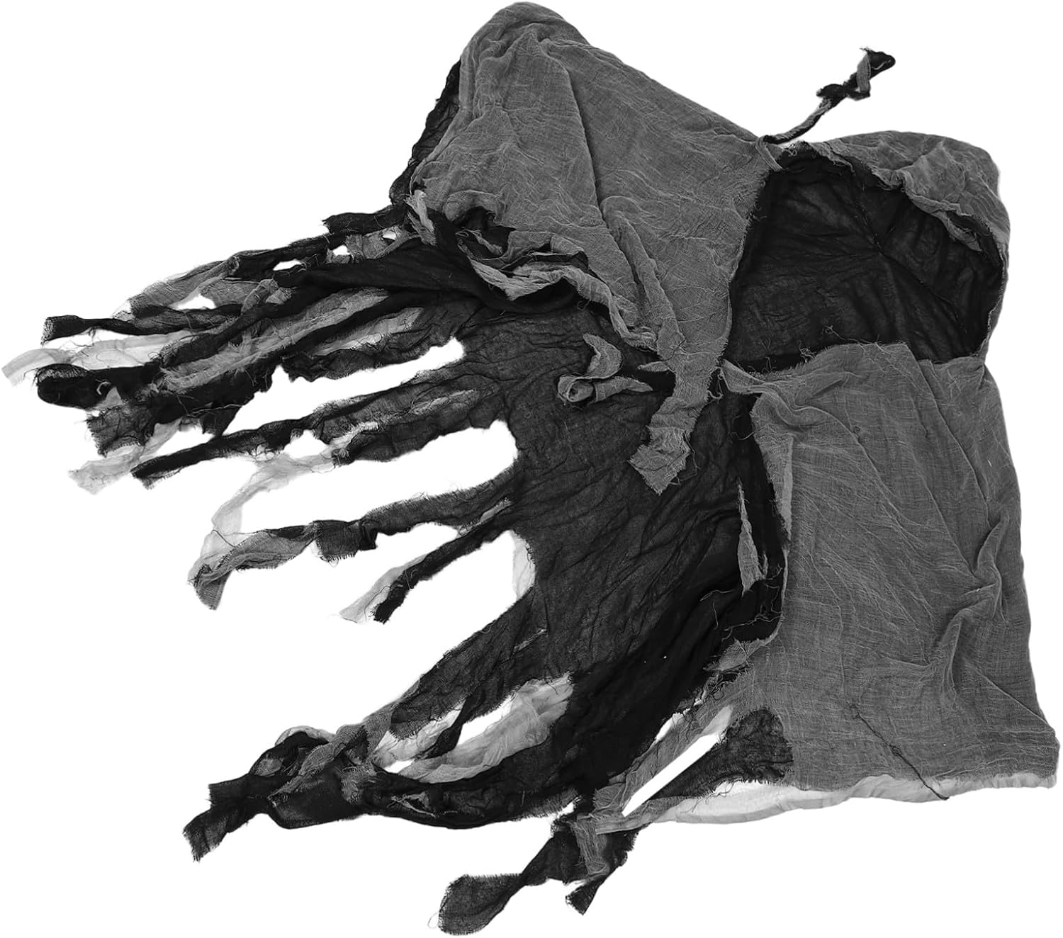 Hooded Grim Reaper Cloak Costume for Adults Halloween Tattered Death Robe Cosplay Cape for Spooky Party Performances and Stage Decorations