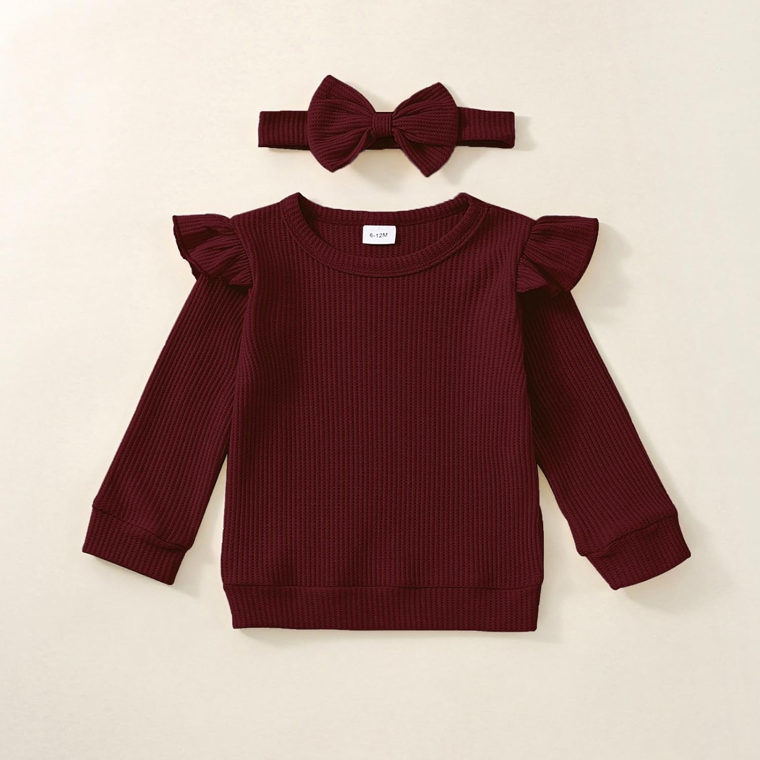 FOCUTEBB Baby Girl Clothes Fall Winter Outfits Infant Toddler Girls Outfit Long Sleeve Sweatshirt Pants Headband Outfits Set
