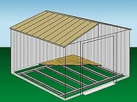 Vista 8 de Arrow Kit de marco de suelo para cobertizos de almacenamiento Arrow Elite, cobertizos de 6 pies de profundidad