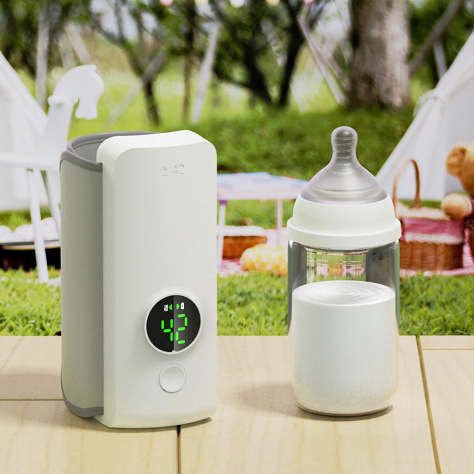Scaldabiberon ricaricabile, scalda latte wireless, gadget per | l'alimentazione dei bambini, scalda latte portatile, scaldabiberon con ricarica USB, per la dieta del bambino per il latte ca