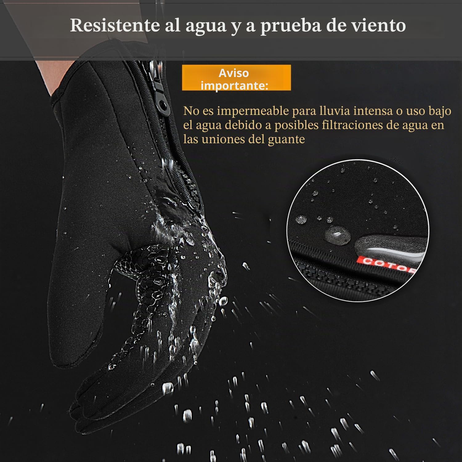 COTOP Guantes de Invierno Táctiles a Prueba de Viento para Ciclismo Caza y Camping