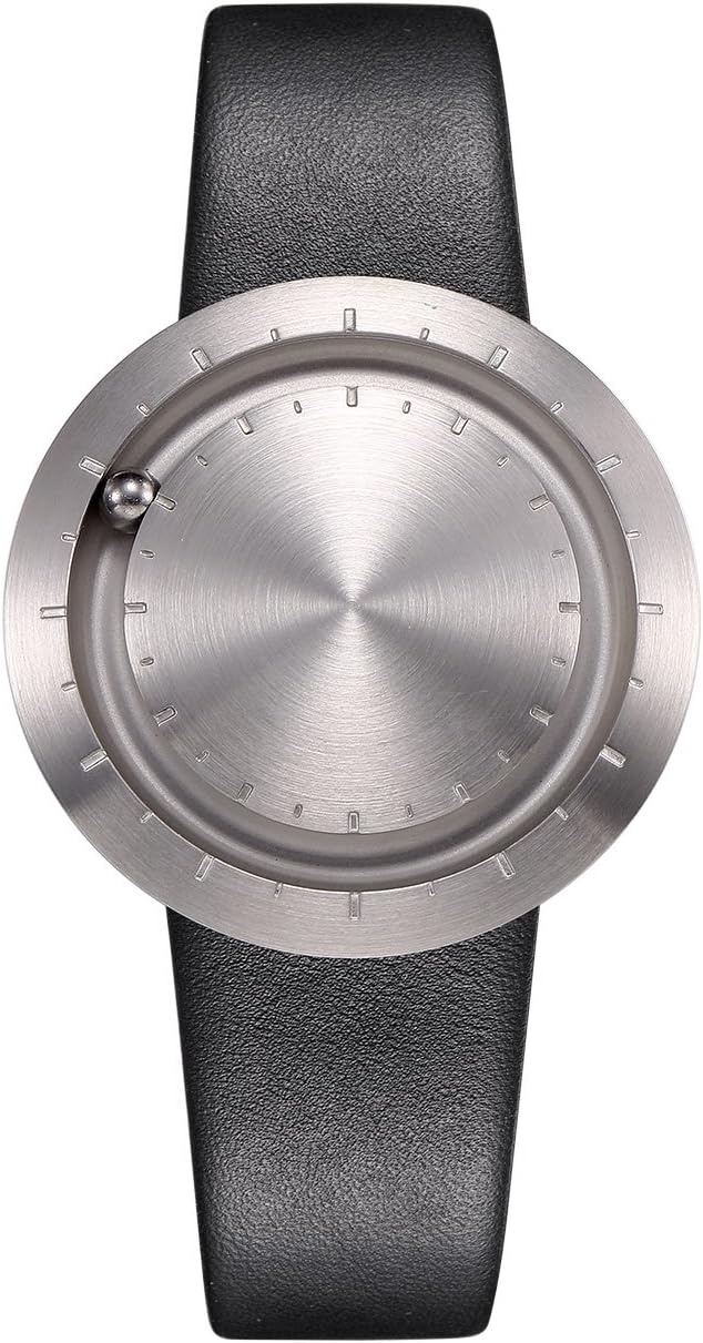Designer Watch Lavaro Abacus Silver – A Special Designer Watch with Swiss Quartz Movement – Made in Germany – Brushed Polished Stainless Steel Body/Steel Ball and Magnet Analog 853559