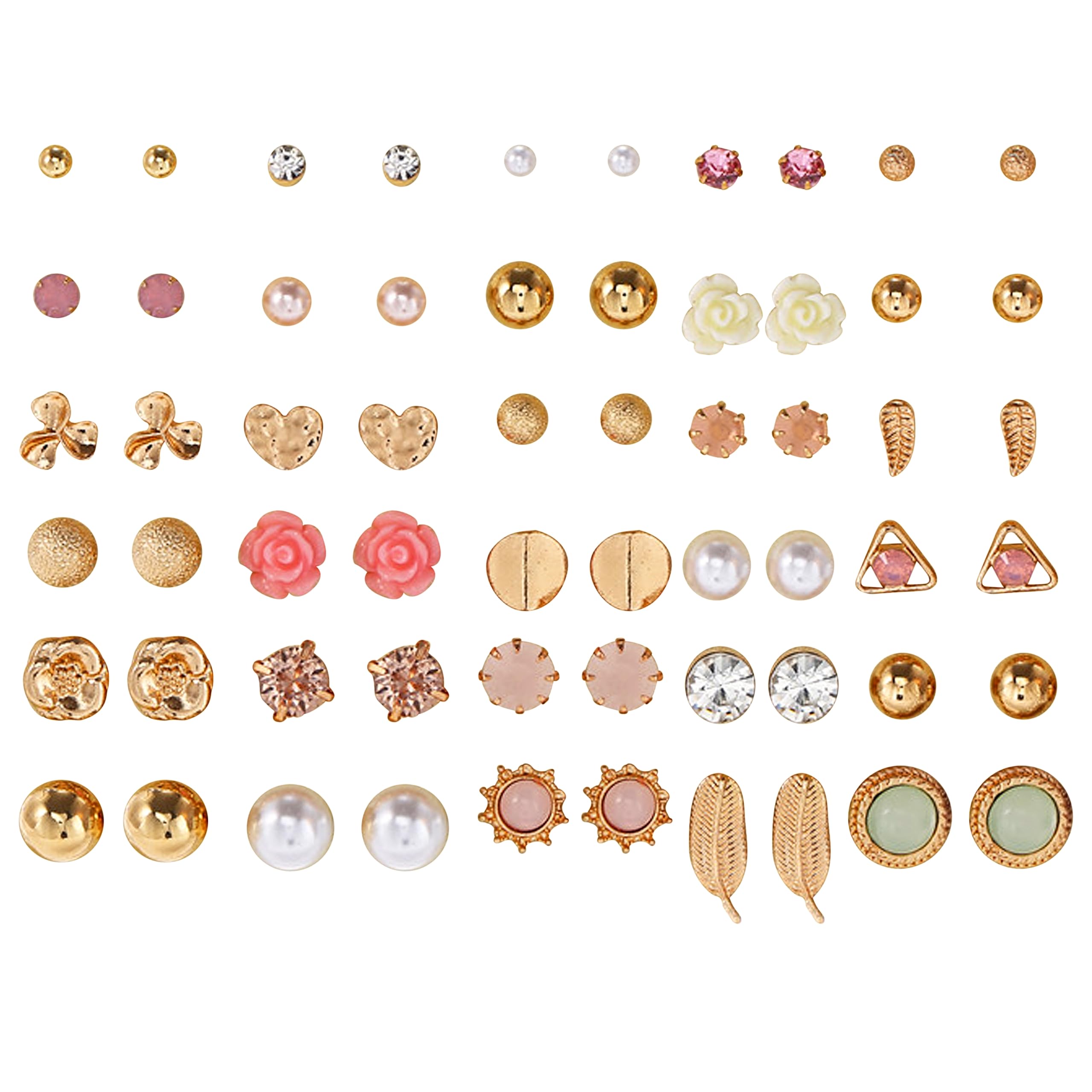 Fashion Frill Earrings For Women Fashion Pink Heart Floral Designs Studs Drop Earrings For Women Girls Love Gifts Earrings Combo Set Jewellery 30 Pair of Earrings (B0CH4ZRZBJ) Amazon Price History, Amazon Price Tracker