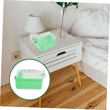 Dwarf Hamster Cage Panoramic Light Green Plastic Habitat