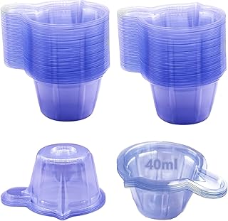 100 Pack 40 ml Plastic Urine Cups, Disposable Collect Urine Specimen Cups for Pregnancy Test, Ovulation Test, pH Test, Laboratory Container