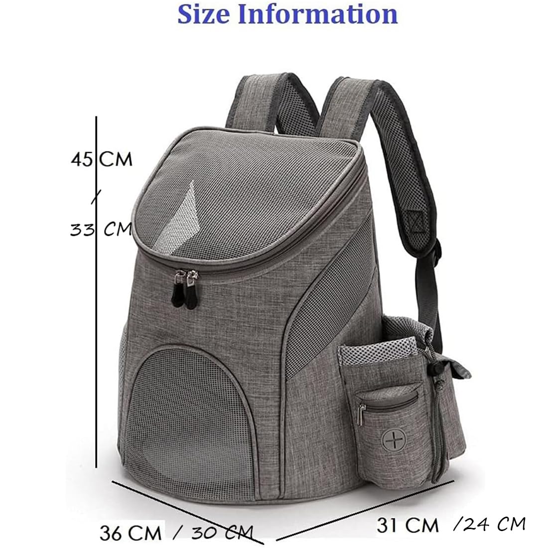 FUNAT Dog Travel Bag, Pet Carrier Backpacks, Adjustable Pet Dog Travel Bag for Walking Hiking Bike and Motorcycle Support up to 3 kg