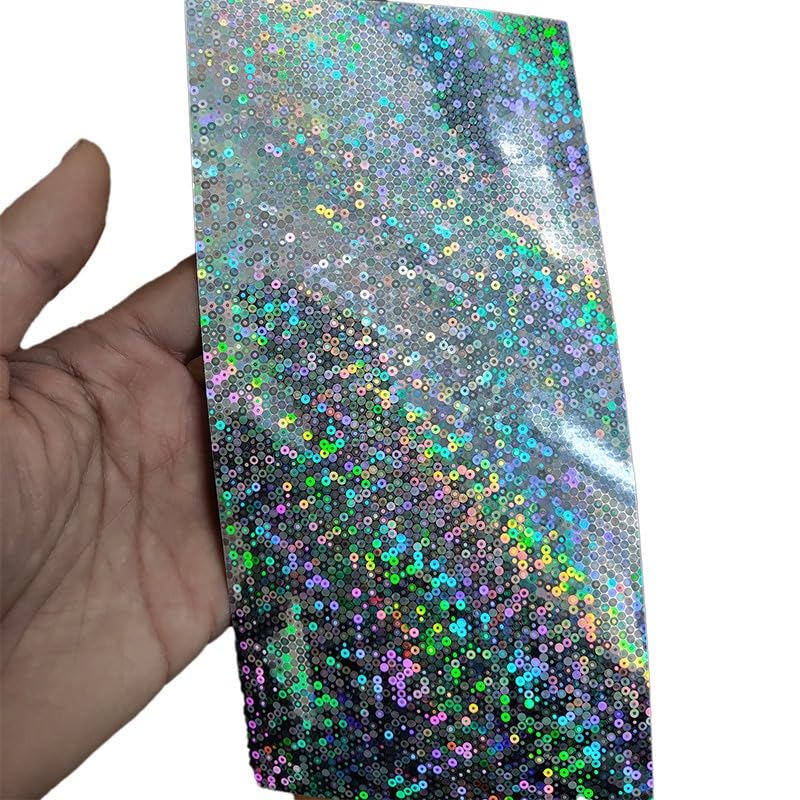 6 pcs película adhesiva holográfica para señuelos de pesca miniatura 3