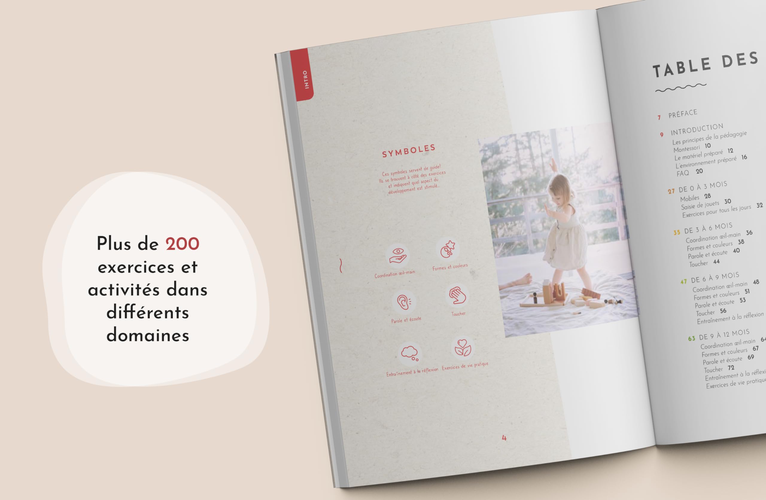 Le Livre Montessori pour bébés et tout-petits: 200 activités créatives pour la maison - Favoriser l'indépendance de son enfant en pleine conscience et par le jeu
