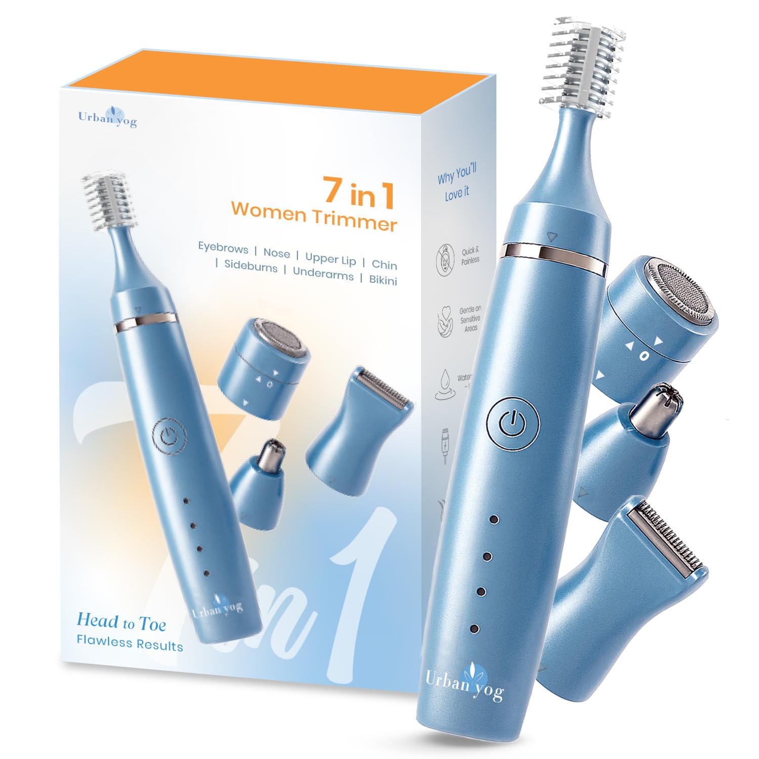 Urban Yog 7-in-1 Trimmer for Women All in One | 100 Minutes Runtime — Flash AI Score 89/100