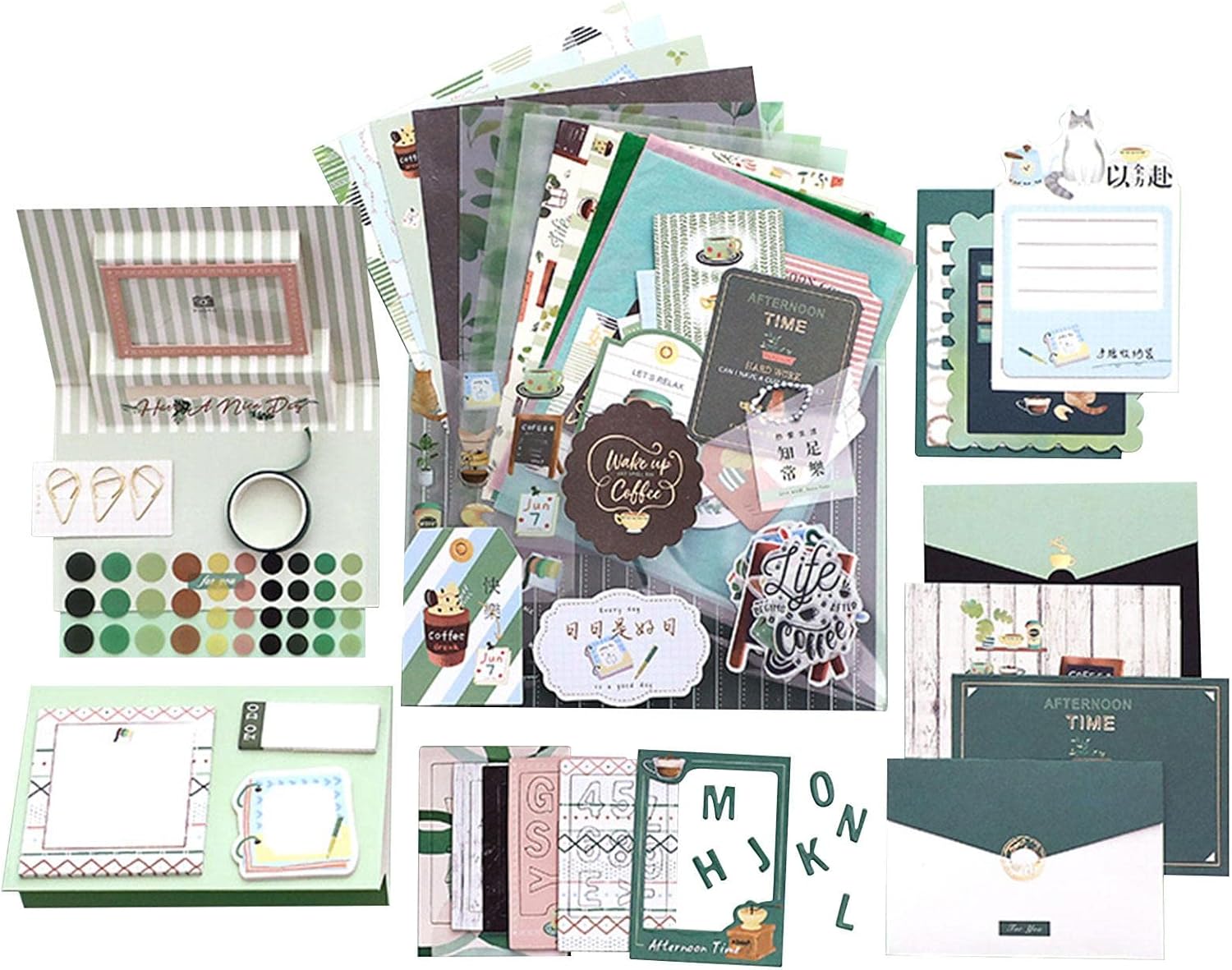 Scrapbooking Paper Stickers, 90PCS Cute Scrapbooking Materials Stickers