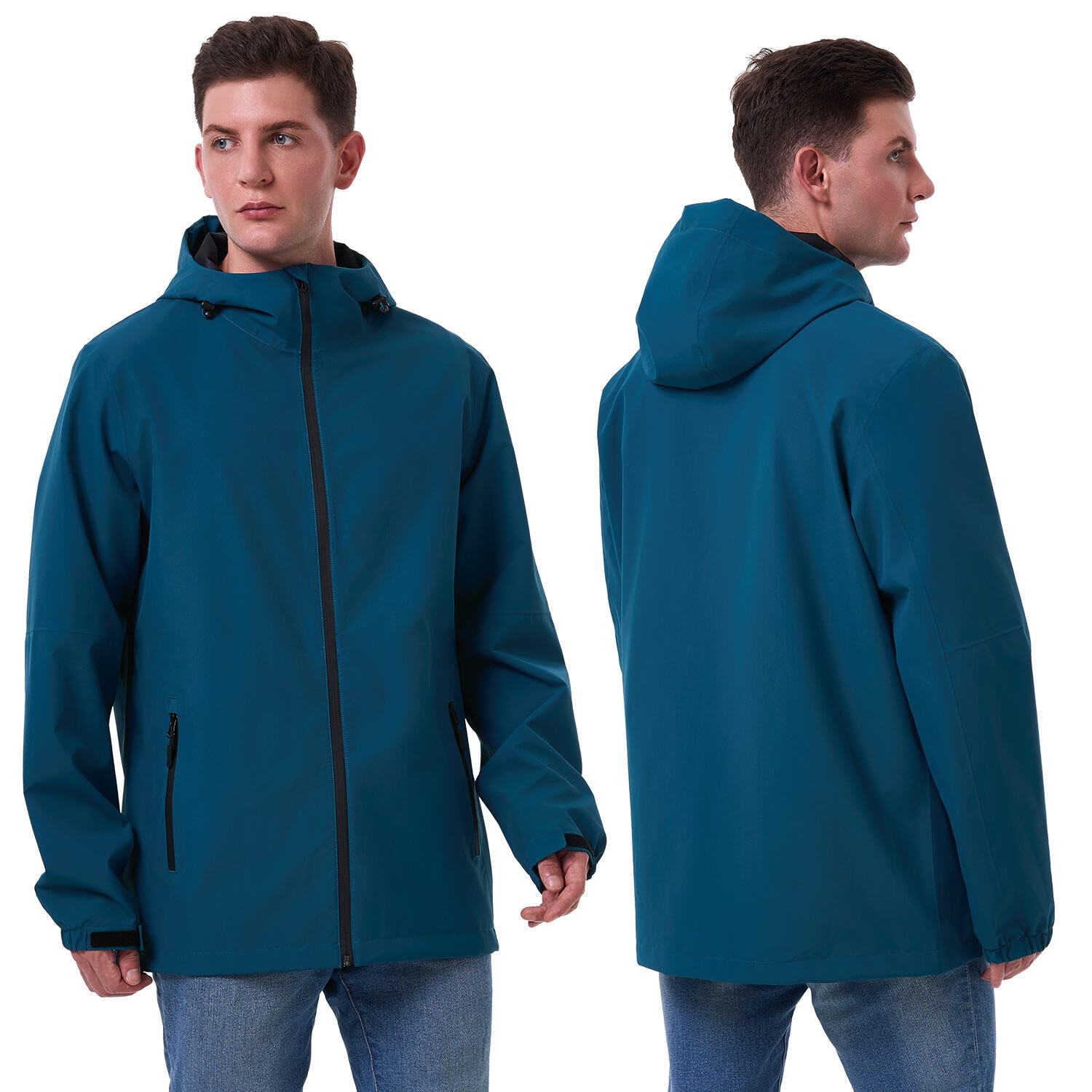 Regenjacke Herren Wasserdicht Atmungsaktiv regenjacken für herren Windbreaker mit Kapuze dünne fahrrad regenjacke herren
