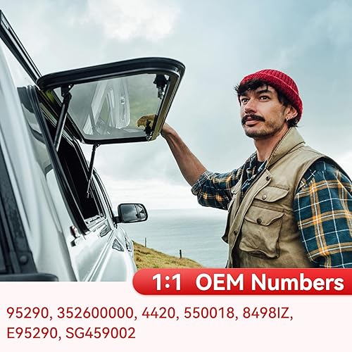 Miniatura 3 de IAQWE SG459002 - Puntales de choque de gas de 12 pulgadas, 30 libras133N, resortes de elevación para Snugtop, Leer, camioneta, cubierta de techo,