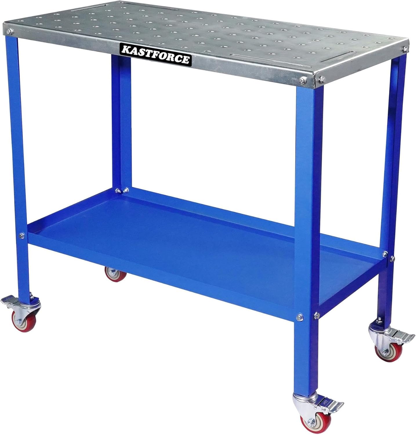 KASTFORCE KF3002 Rust-Free 36x18 Welding Table - 1200 lbs Capacity, 1600°F Heat-Resistant, 5/8" Holes, 10Ga Top