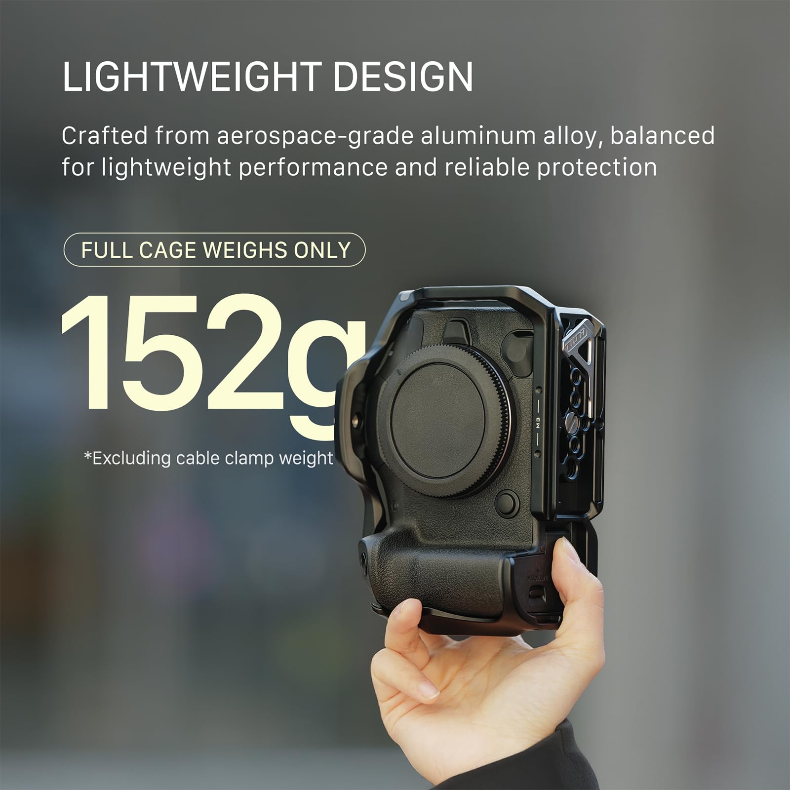 Tilta Gabbia R6 Mark III, Kit Leggero per Gabbia Fotocamera Compatibile con R6 Mark III/R5 Mark II con Impugnatura Superiore Xeno - Nero TA-T99-A-B