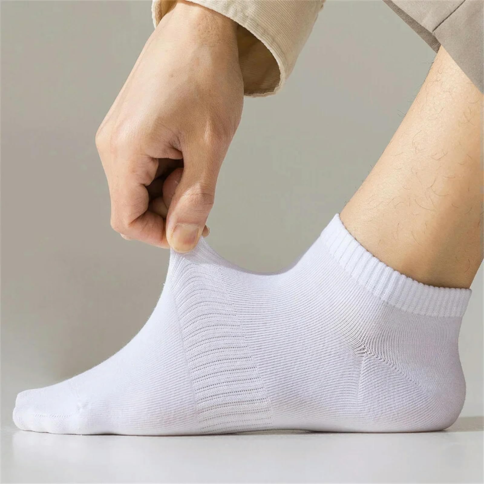 Calzini 10 Coppie Classiche Uomini D'affari In Bianco Nero Calzini Di Cotone Estate Da Donna Autunno Calzini Da Barca Alla Caviglia-8 Bianco 2 Nero-eu-38-42
