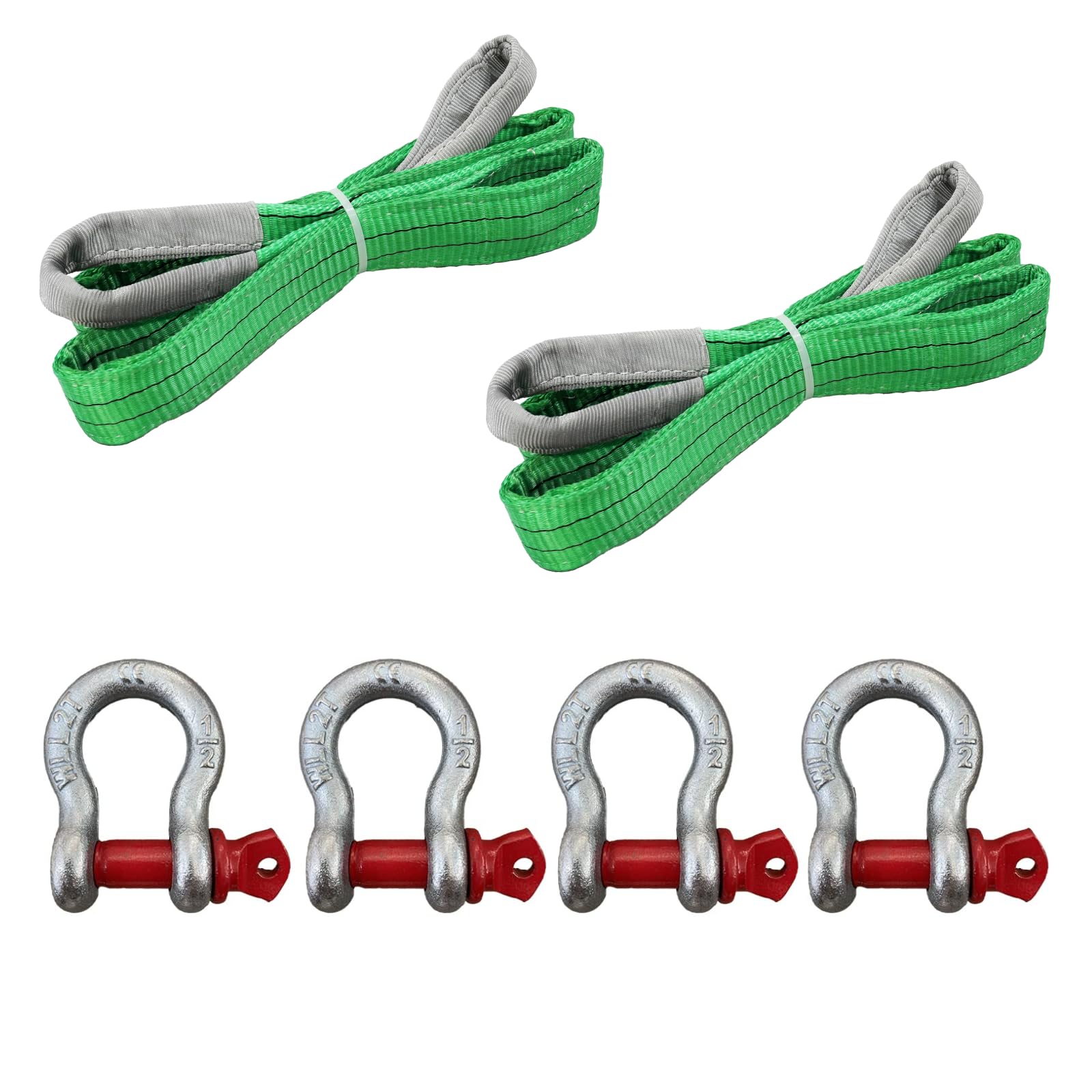 Amazon.co.jp: HELIX スリングベルト 4m 幅50mm シャックル 2ton 使用 