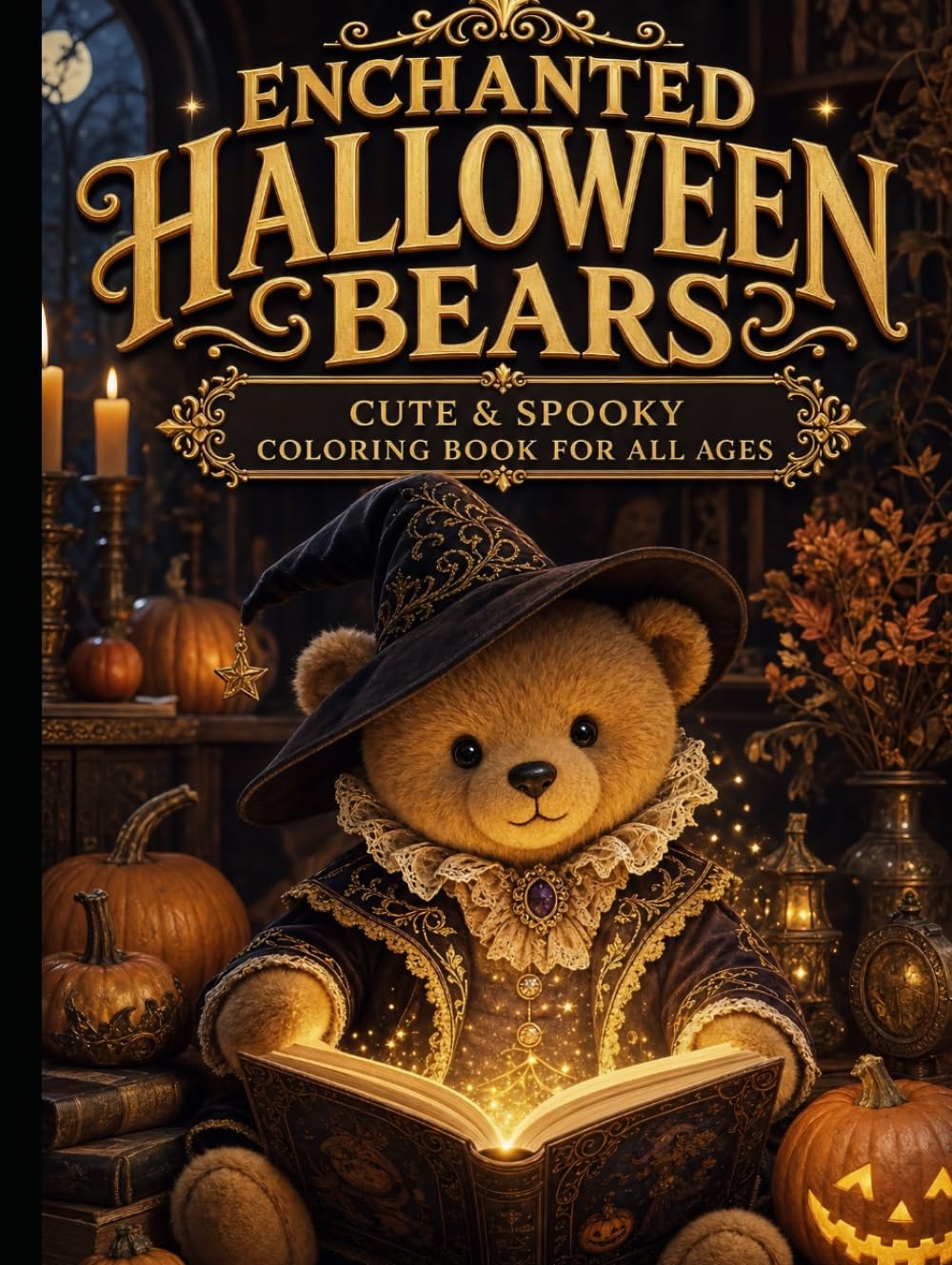 Enchanted Halloween Bears: Adorable Halloween Scenes, Cozy Autumn Adventures, Magical Costumes & Charming Creatures to Color