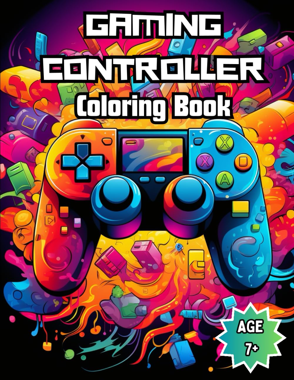 Gaming Controller Coloring Book: Awesome Coloring book for ages 7+