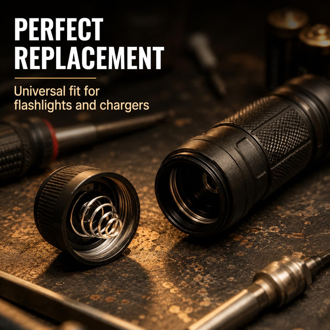 Cabilock 10pcs 304 Stainless Steel Battery Spring, Conical Tower Metal Replacement for LED Flashlight Tail Cap, High Conductivity Contact Component for Torch and Charger Repairs image 3