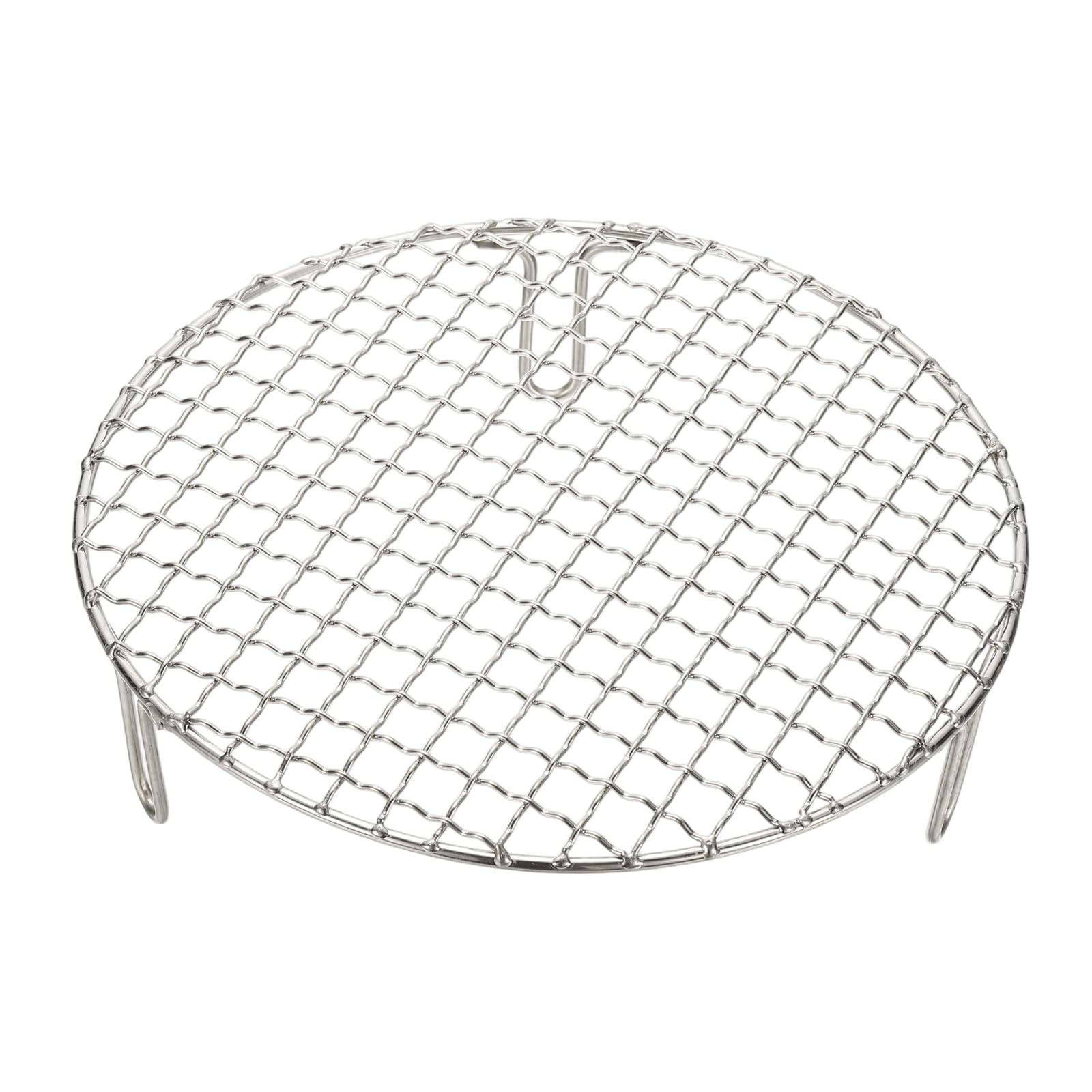 sourcing map 8.5 Inch Round Cooking Rack, Stainless Steel Canning Racks with Legs, Barbecue Mesh Grill for Baking Cooling Steaming Cookware
