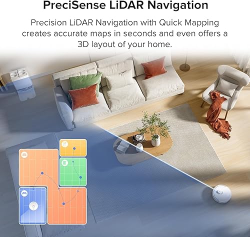 Miniatura 7 de roborock Qrevo Robot aspiradora y trapeador, secado automático, lavado automático de trapeador, trapeador giratorio, elevación automática de