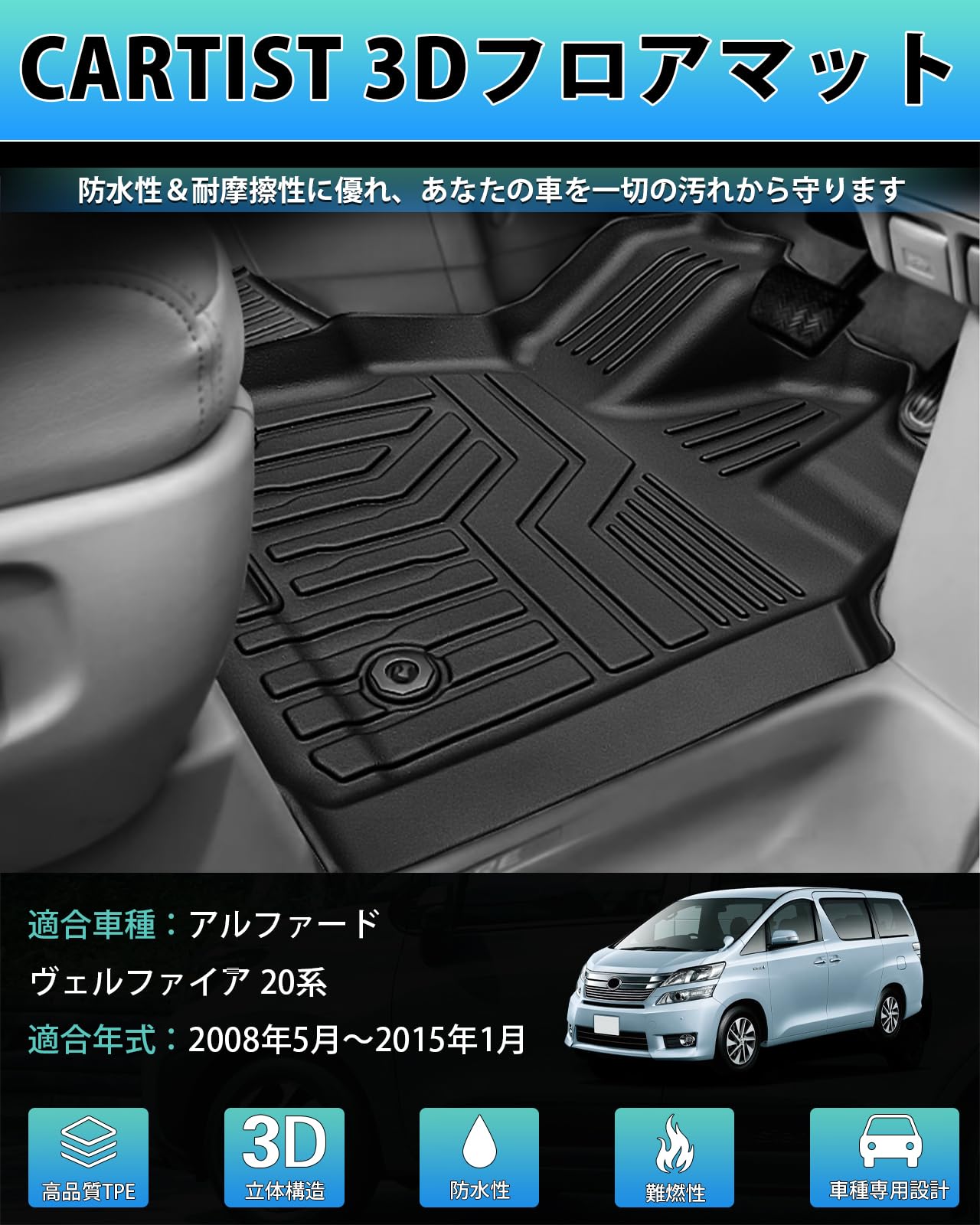 トヨタ ヴェルファイア 20 フロアマット 新車外し ZGエディション 内装 