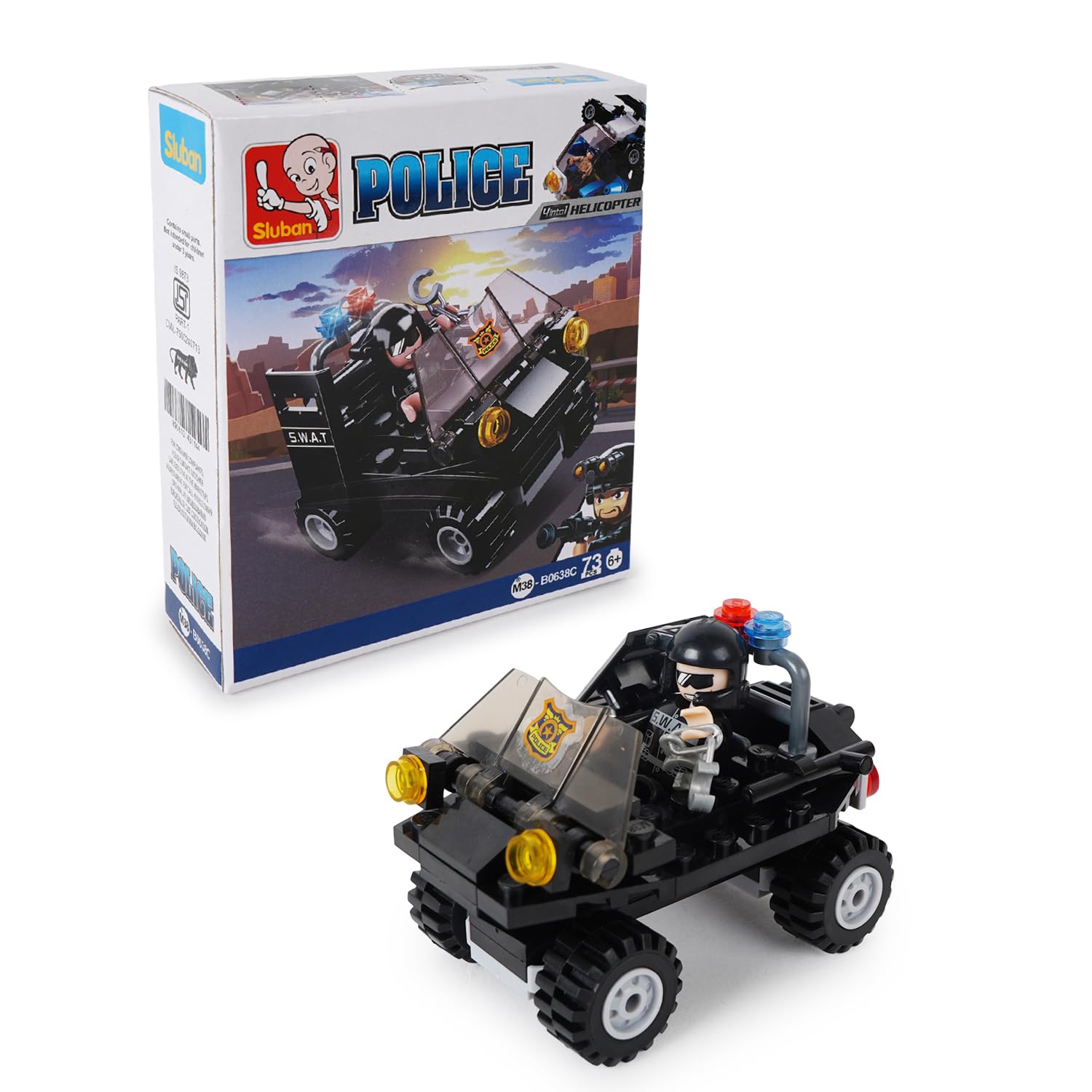 Assembled Sluban Assault Truck M38-B0638C with Mini-figure