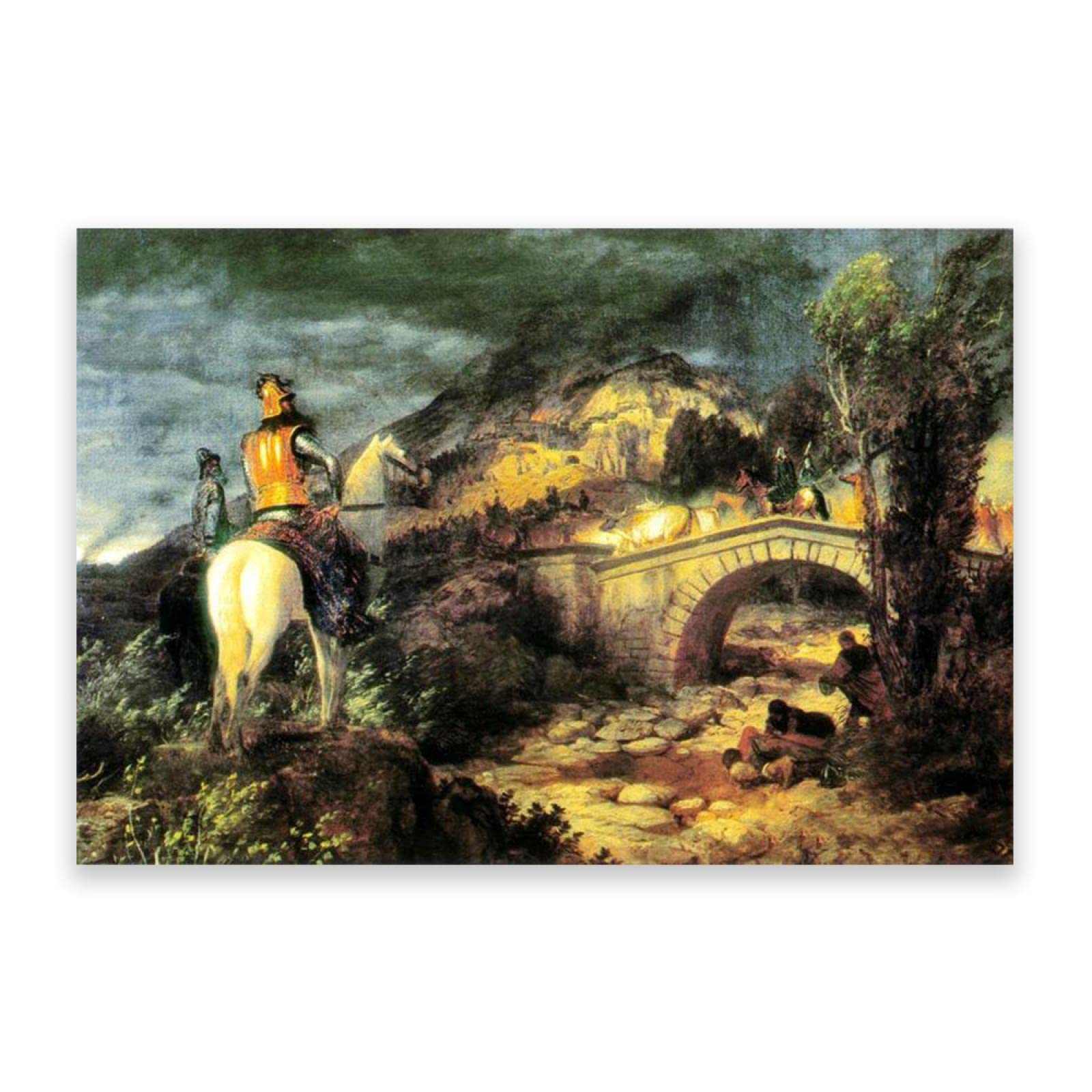 IKYE Enmarcado. Remedios Varo Cuadros Famosos, Godos en su incursión' Reproducciones de carteles y láminas. Lienzo Cuadro de arte de pared para decoración del hogar 40x60cm (15.8x23.7in) Enmarcado