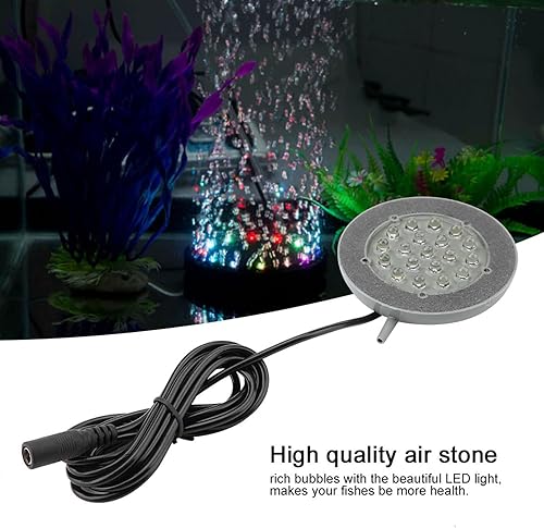 Miniatura 7 de Fydun LED Acuario Aire, Control de Luz Cambiante Lámpara de Pescado Tanque de Peces Bubbler Bubble Stone Tank Decoración US Plug 100 240V