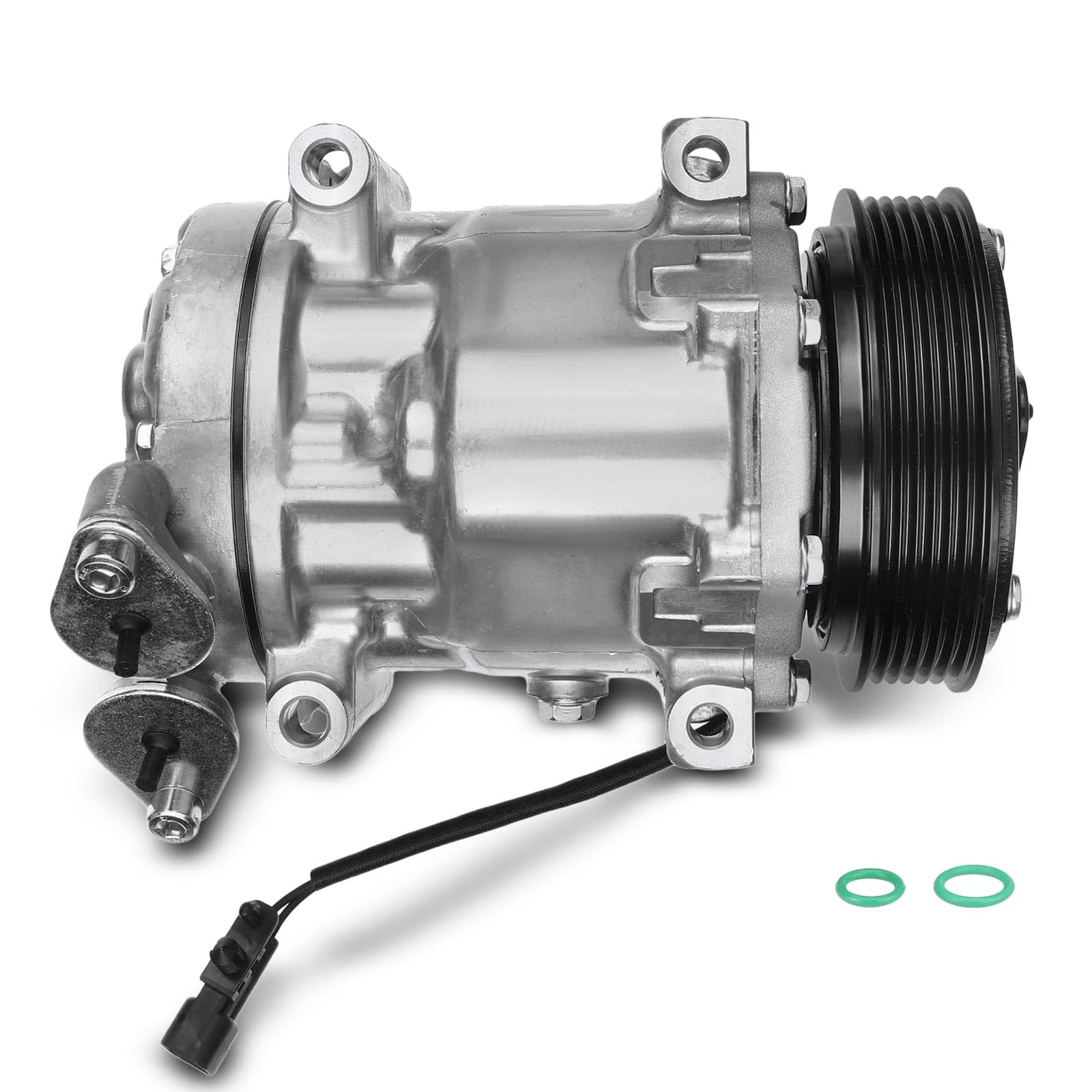Frankberg Compresor de aire acondicionado con embrague Diesel Compatible con C-Max DM2 Fiesta V JD JH Focus II Fusion JU 3 BK V50 545 V70 III 135 Replace# 36000271, aceite premezclado