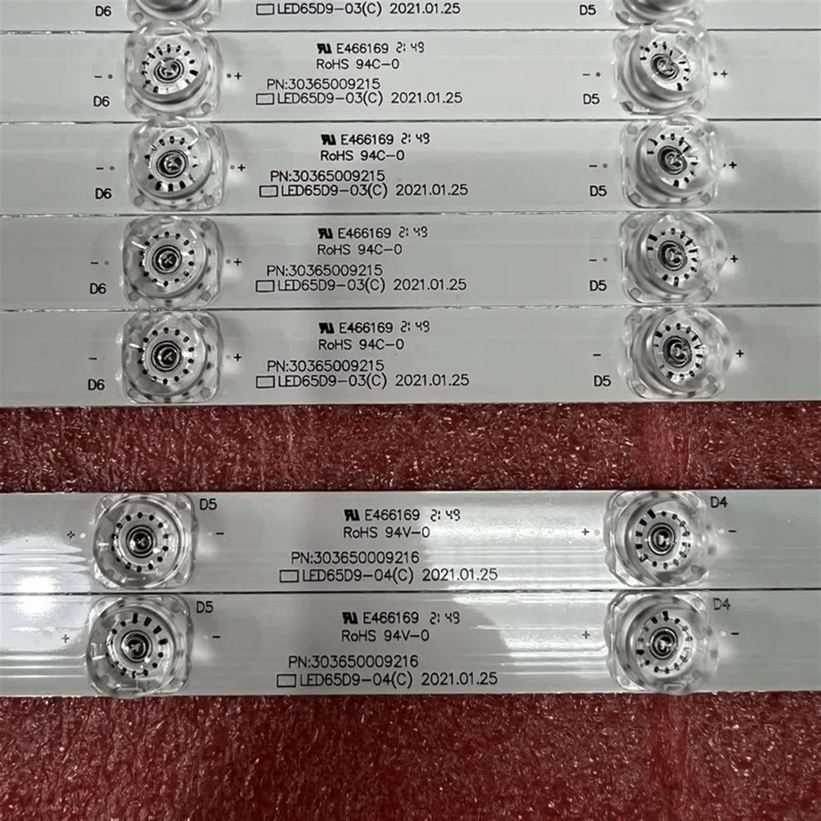 Kit Striscia di retroilluminazione a LED(16) Compatibile for TV 65 LS65AL88A71 LS65AL88A72 LSC650FN05-W LED65D09-ZC14AG-01 30365009207 LED65D09-03 04