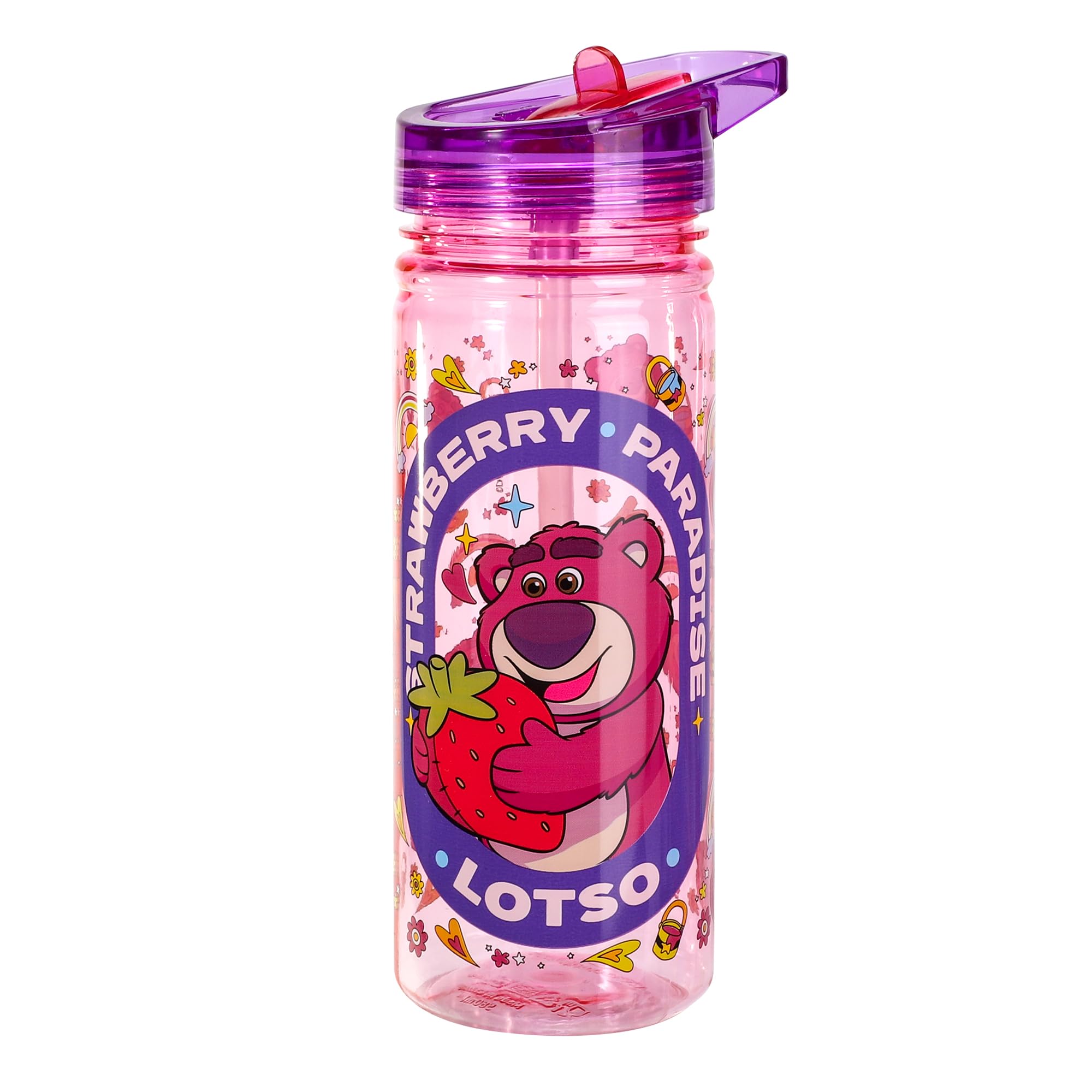 Disney Lotso 580Ml Water Bottle For Kids School Drinks Bottle Made Of Durable Tritan Reusable Bpa Free