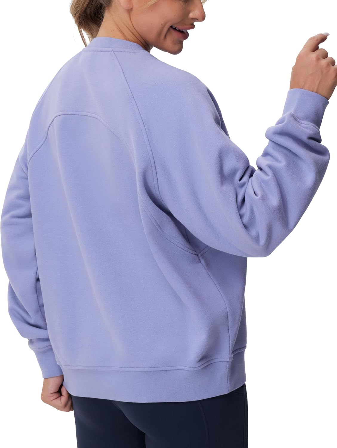 THE GYM PEOPLE Women's Oversized Fleece Sweatshirts Loose Fit Crewneck Long Sleeve Pullover Tops - Image 4